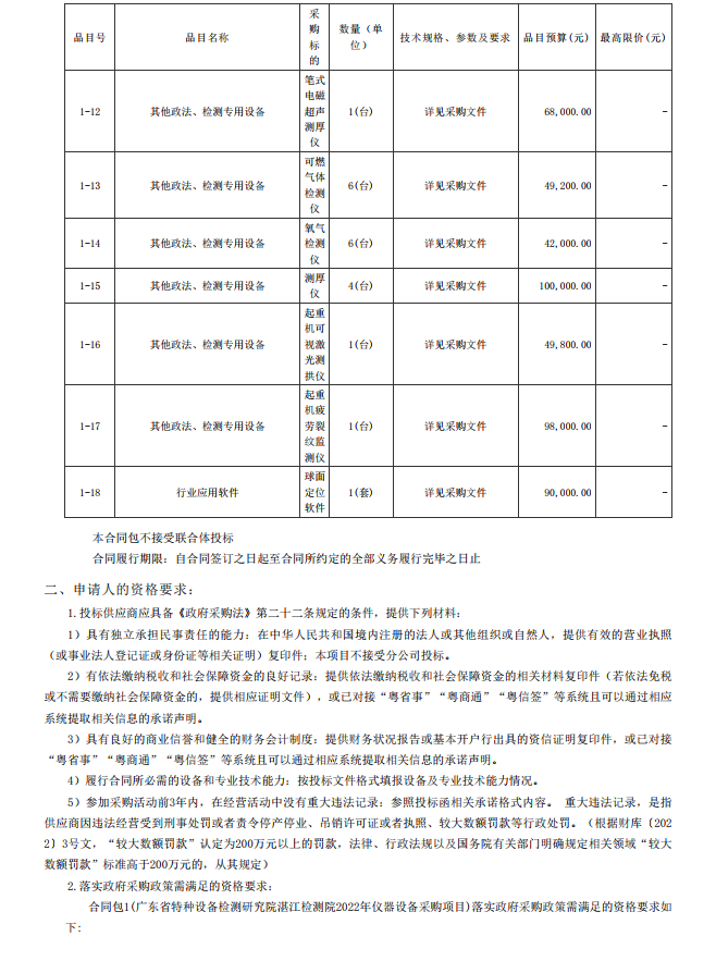 2022年湛江檢測院檢驗檢測儀器設(shè)備采購項目【項目編號：ZDZJ22- Z21134】招標(biāo)公告(圖3)